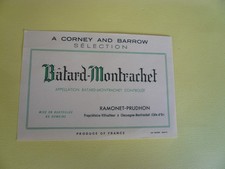 ancienne étiquette de vin Bâtard-Montrachet  Ramonet Prudhon