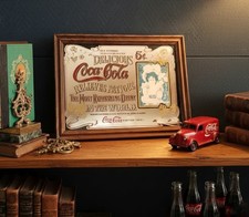 Miroir Coca-Cola Vintage "Relieves Fatigue" 5 Cents | Enseigne de Bar Rétro