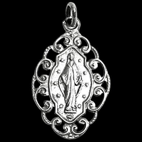 Xixe medaille ajourée - ajourée, argent