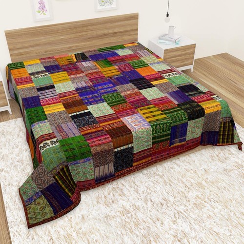 Couvre lit kantha patchwork - couvre-lit,