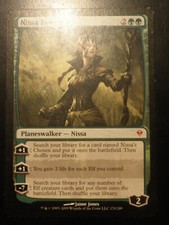 mtg magic Nissa Revane zendikar ENGLISH vo planeswalker green