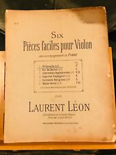 Laurent Léon Villanelle violon piano op. 45 partition éd. Bibliothèque musicale