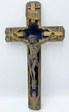 Small antique french Art Deco crucifix early 1900's