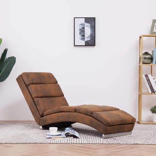 Chaise longue gris similicuir - chaise,