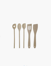 Set ustensiles cuisine bois - 5,