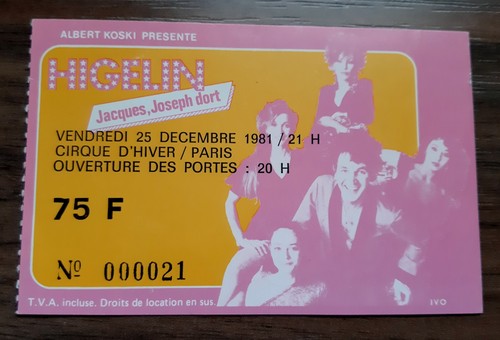 Ticket billet place concert - ticket,