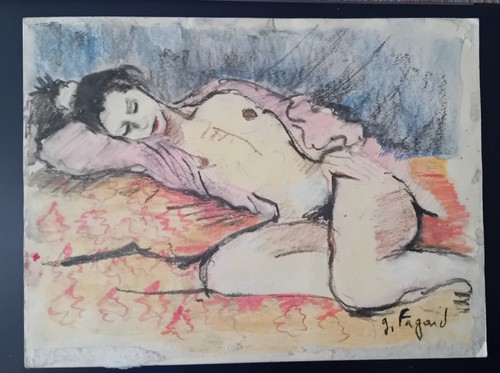 Aquarelle g fagard - , g.fagard