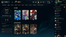 compte league of legend lvl 281, no rank, 243 skin (prix discutable)