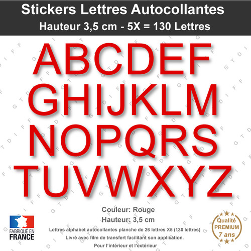 Lettres adhésives cm - lettres,