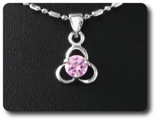 Pendentif saphir rose - pendentif,