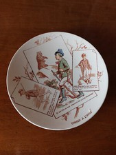 ASSIETTE A THEME CHASSE A L'OURS FIN XIXEME U et C SARREGUEMINES