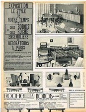 PUBLICITE ADVERTISING 105  1964   les meubles ROCHE & BOBOIS