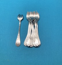 12 fourchettes à huîtres CHRISTOFLE modèle MARLY métal argenté ROCAILLE 15 cm