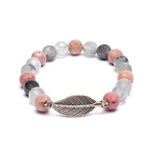 Bracelet rhodonite quartz - bracelet, en