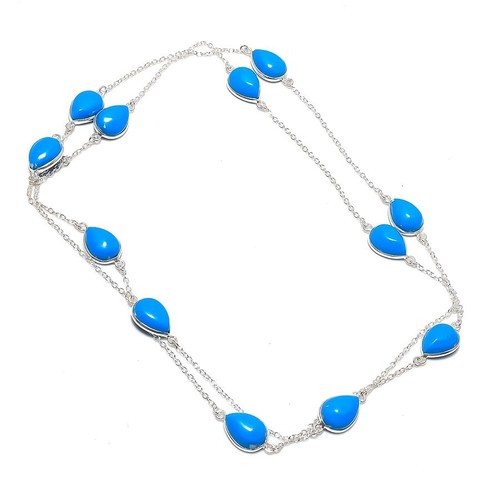 Collier poire argent sterling
