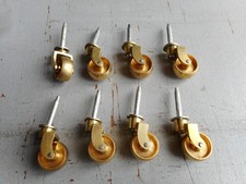Roulette de meuble en laiton lot de 8  vintage annèe 70  comme neuf
