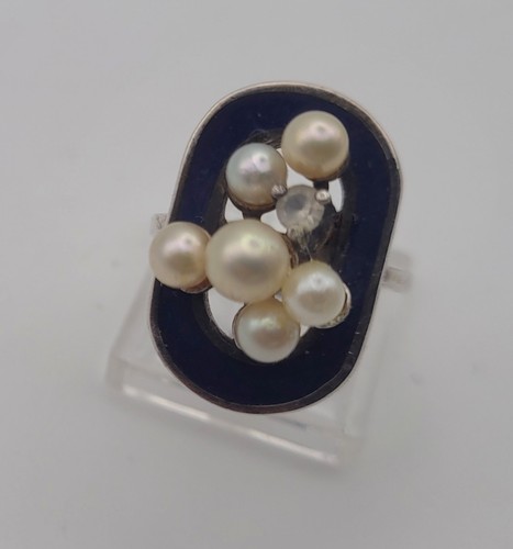 Bague vintage moderniste - bague,