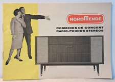 Nordmende radio phonos steréo Hi Fi catalogue doc originale Germany années 60
