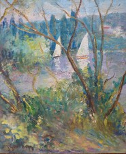 Jacques GAUTHERIN (1929-1997) HsP 38,5x45,5cm  École de Paris Jeune Peinture