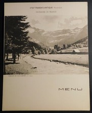 Paquebot COLOMBIE  Menu