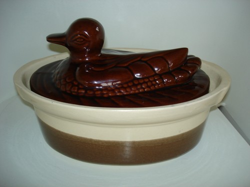 Terrine couvercle canard terre