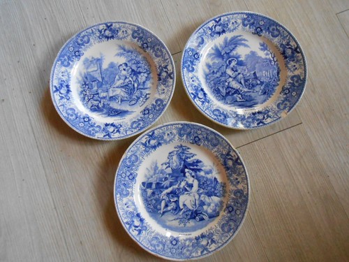 Assiettes bleues pastorale - 3,