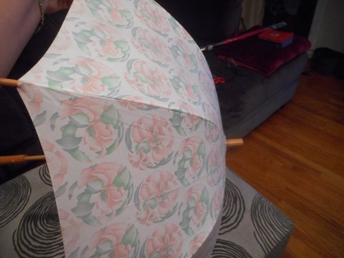 Vintage umbrella flowered - vintage,