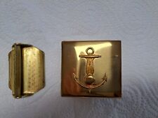  Boucle laiton Ceinturon gendarmerie maritime. Parade marine nationale 