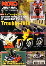 MOTO JOURNAL 1350 Essai YAMAHA YZF 600 750 1000 R7 OW 02 HONDA VFR Barry SHEENE
