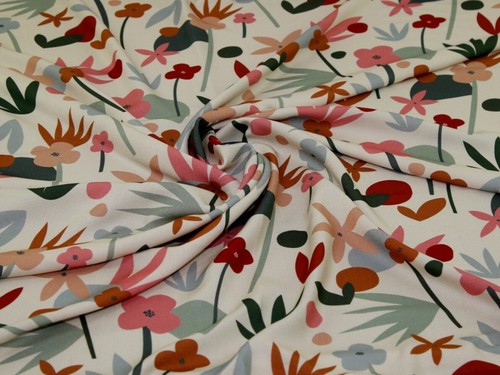 Serene meadow viscose challis - serene,