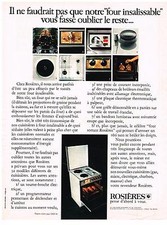 PUBLICITE  1970   ROSIERES   cuisinière gazinière
