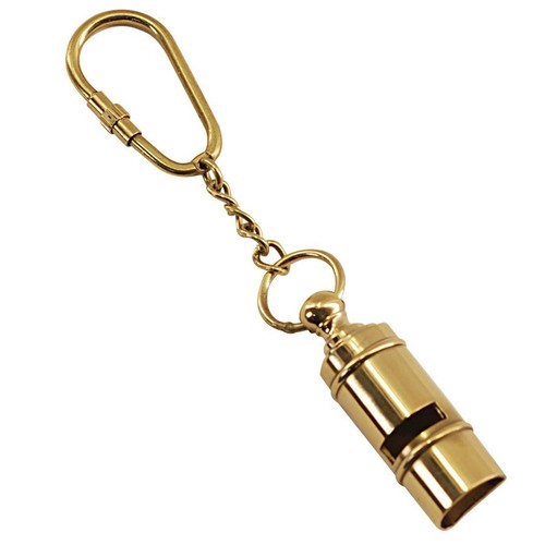 Porte clés sifflet laiton - sifflet, en
