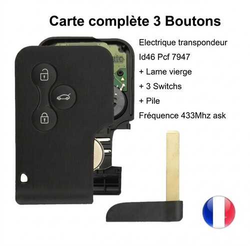 Carte clé renault pcf7952 - carte,