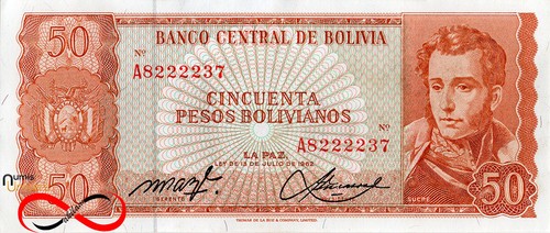 Bolivie billet 50 - -,