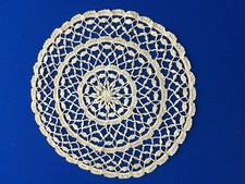 ancien napperon rond au fuseau 32 cm
