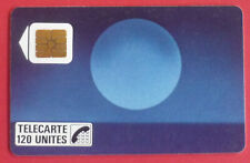 TELECARTE F30 SOLEIL BLEU  SO2  120 UNITES IMPRESSION AU VERSO DECALEE RARE