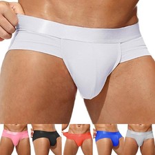 Slip homme coton respirant taille basse sous vêtement avec pochette douce coule