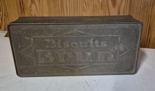 Boîte métallique vintage "Biscuits Brun" Décoration rétro