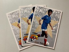LOT 3 CARTES FOOTBALL PANINI - 1994 - EQUIPE DE FRANCE - JEAN TIGANA
