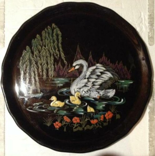 Grand plat gateau cygne - plat,