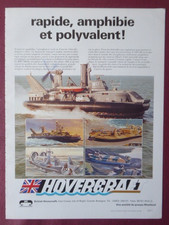 9/1985 PUB BHC BRITISH HOVERCRAFT AEROGLISSEUR AP 1-88 BH7 ORIGINAL FRENCH AD