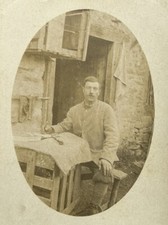 PHOTO POILU REGIMENT ÉCRITURE