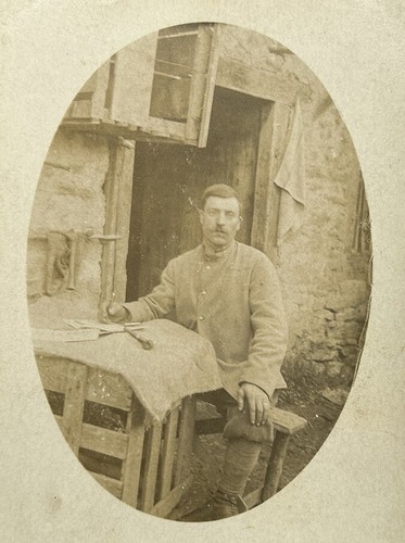 Photo poilu regiment écriture - poilu,