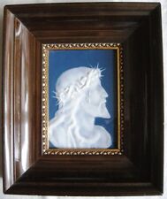 TABLEAU EN BARBOTINE TETE DE CHRIST PAR M. CHAUFFRIASSE