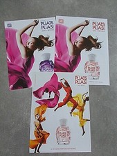 3 Publicités papier Parfum. Perfume ad. ISSEY MIYAKE Pleats Please 2012-2013