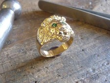 Bague or 18 KT tête de lion