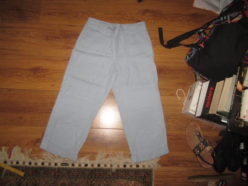 Pantalon pantacourt bleu ciel - pantacourt,