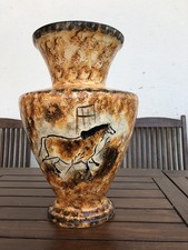 Grand Vase Céramique Vallauris Décor Pariétal Signé Bruno/Nicol Poterie D.Breuil