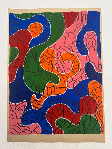 Keith haring dessin sur papier - dessin,
