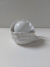LAMPE OPALINE COQUILLAGE CERAMIQUE VINTAGE 1970  GLOBE  ANCIEN 